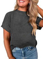 Women's Ribbed Short Sleeve Tee