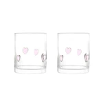 Pink Hearts Drinking Glasses