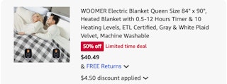blanket Amazon receipt