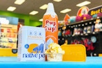 pup cup and supplies on table at petco