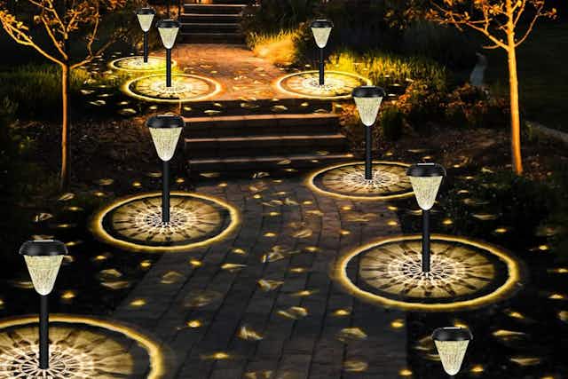 Use This Amazon Promo Code to Get 8 Solar Pathway Lights for Just $14.99 card image