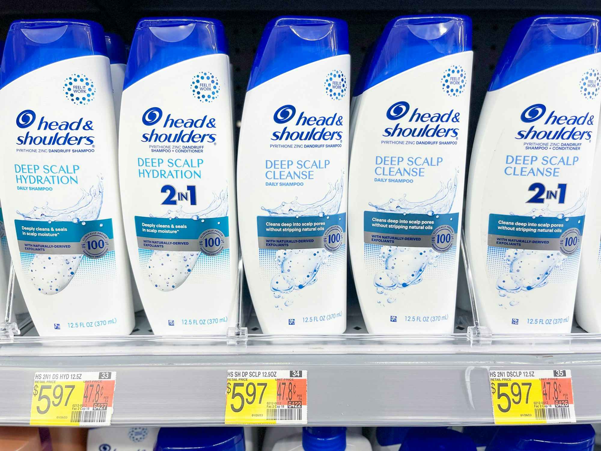 head and shoulders sitting on a walmart shelf