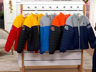 NFL jackets on a rack 