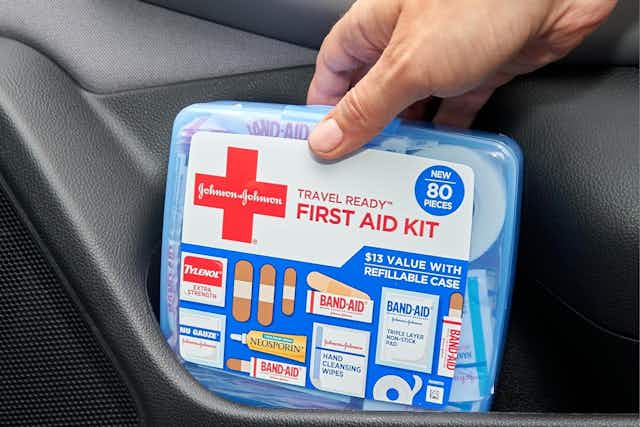 Band-Aid 80-Piece First Aid Kit, as Low as $6.58 on Amazon card image