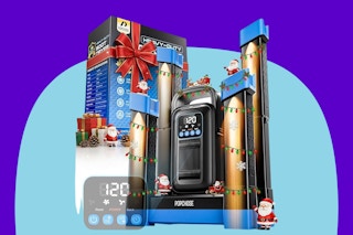 POPCHOSE Heavy-Duty Boot Dryer on a blue background.