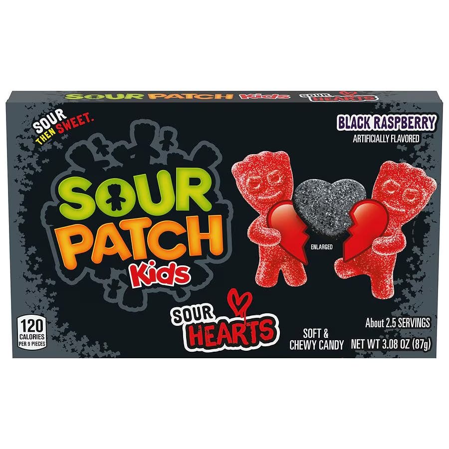 2 Sour Patch Kids Sour Hearts Boxes