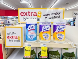 lysol disinfecting wipes on cvs shelf