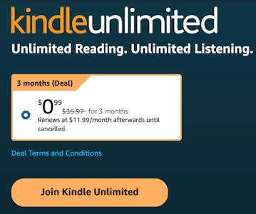 Kindle Unlimited 3-Month Membership