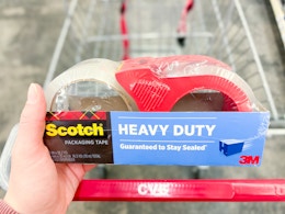 packing tape and dispenser in cvs cart