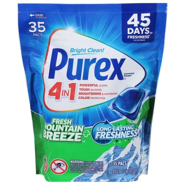 2 Purex Laundry Detergent Pacs