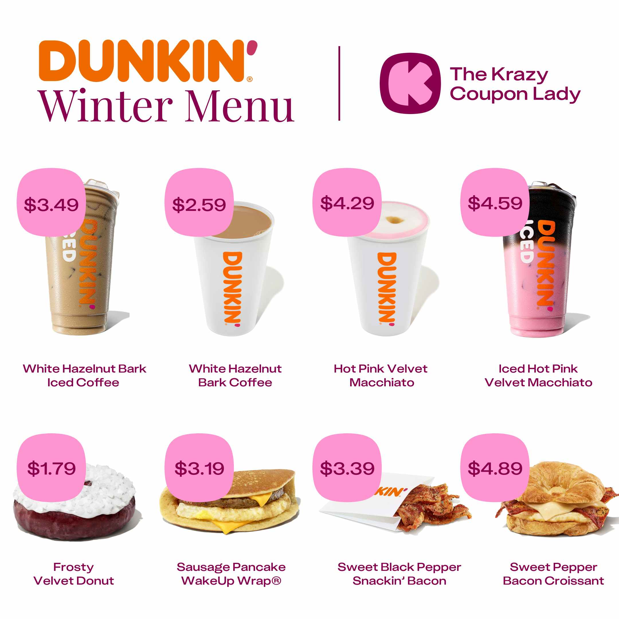 2025 Dunkin Donuts Valentine's Day Menu (Pics and Prices) The Krazy