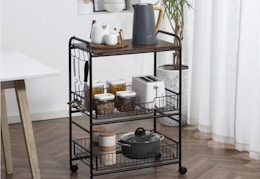 3-Tier Rolling Kitchen Cart, Now Only $40 at The Home Depot card image