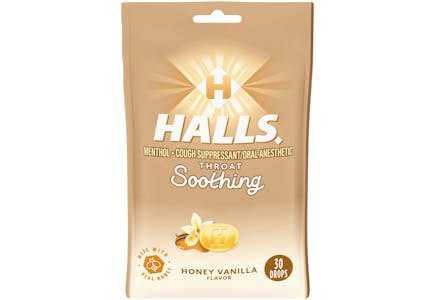 2 Hall Cough Drop Bags
