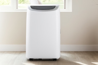 a portable a/c in the window
