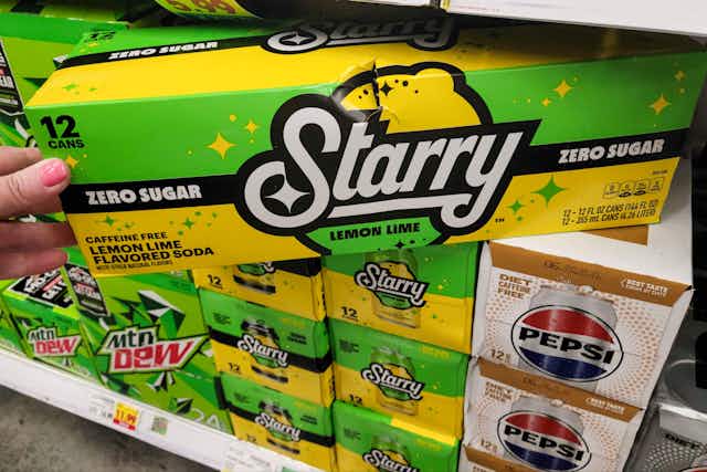 Starry Soda 12-Packs, Only $3.99 at Kroger card image