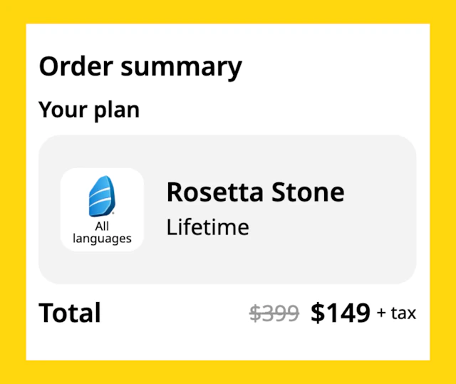 Get a Rosetta Stone Lifetime Subscription for $149 (Includes 25 ...