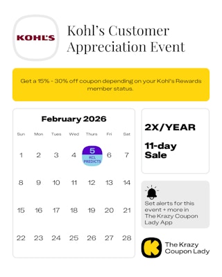 Kohl's customer appreciation event 2026
