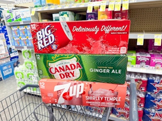 7up canada dry big red soda packs on walgreens cart