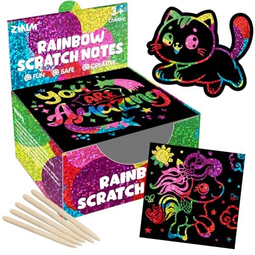 Rainbow Scratch Paper Art Notes