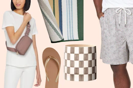 Target Bestsellers: bag, sandals, planter, rug, and mens shorts