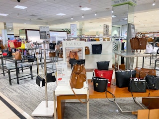 an area shot of womens handbags section