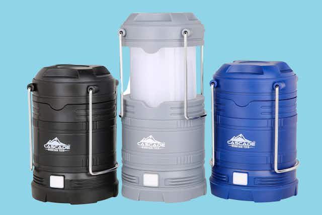 Camping Lanterns 3-Pack, Only $6.30 on Walmart.com card image