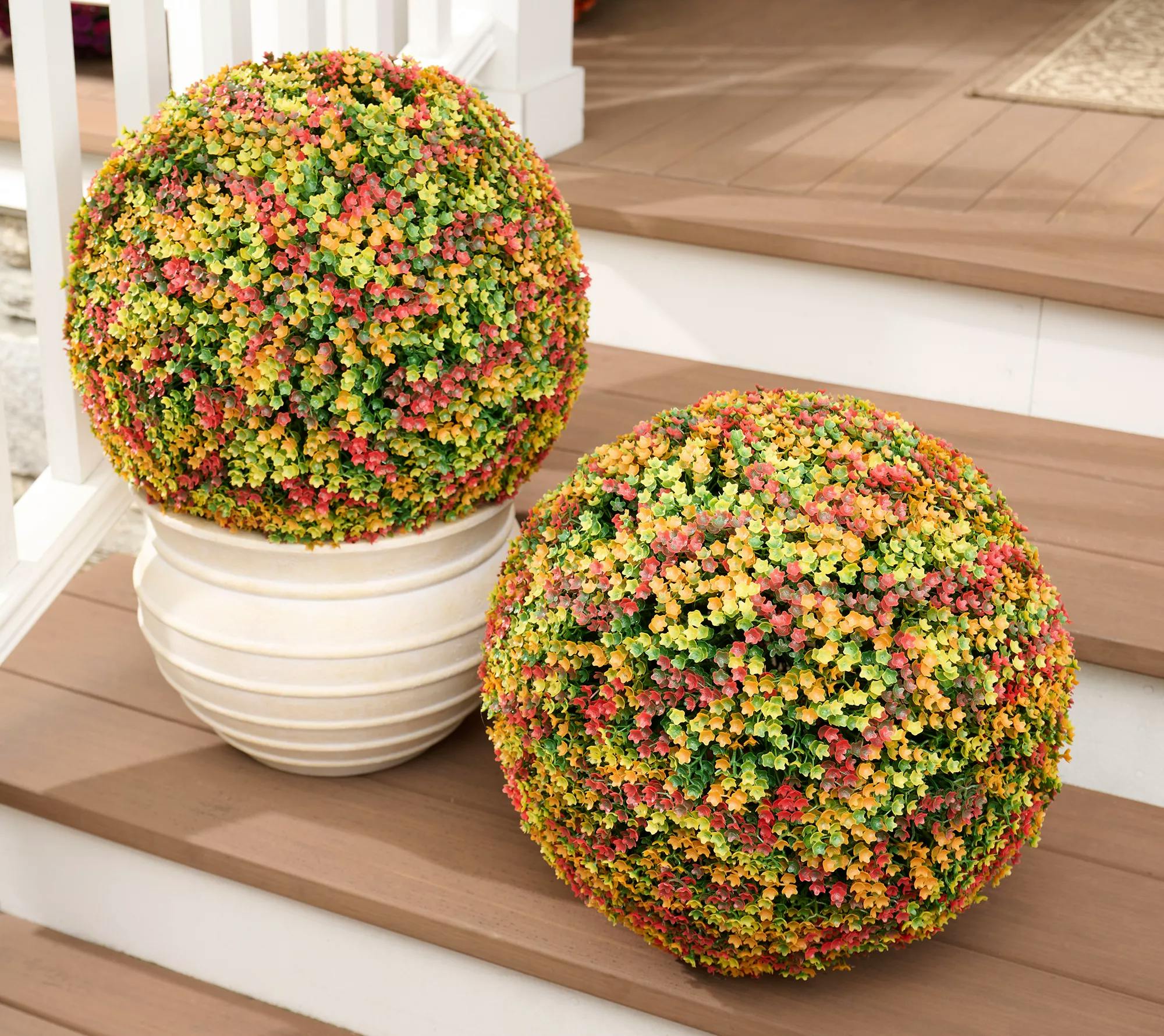 Faux Floral Spheres