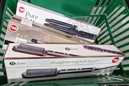 $10 Hair Tools at Dollar Tree: Curling Wand, Straightening Brush, and More card image