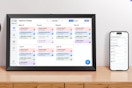 digital calendar on desk