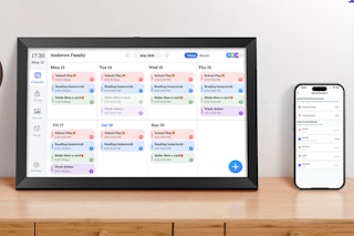 digital calendar on desk