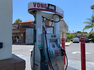 Pump at a vons gas station in california