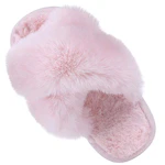 Kids' Fuzzy Cross Band Slippers