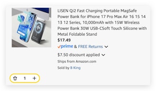 LISEN Qi2 Fast Charging Portable MagSafe Power Bank