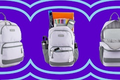 light purple backpack