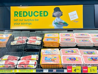meat shelf at kroger marked down to avoid waste