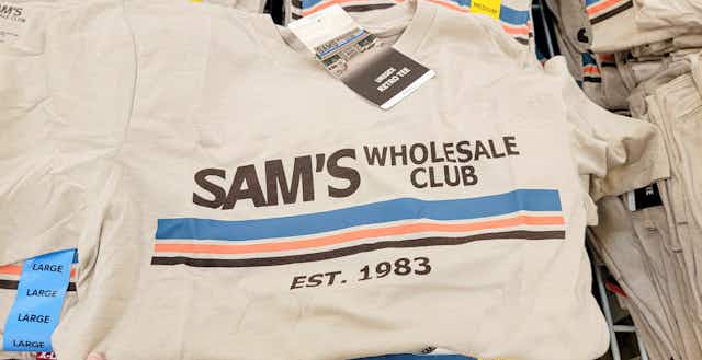 Sam's Club Merch Is Rolling Out — Check Your Stores for This $7.98 Retro Tee card image