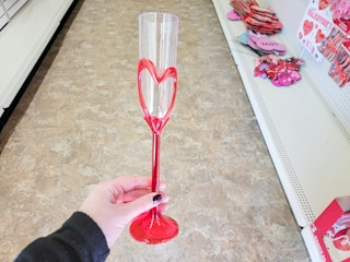 heart champagne flute