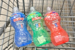 nubby sippy cups in shopping cart