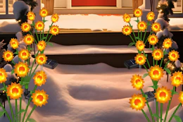solar lights near a porch