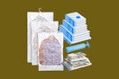 vacuum storage bags on a background