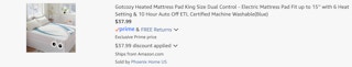 Amazon Heated King Mattress Pad 2025 2