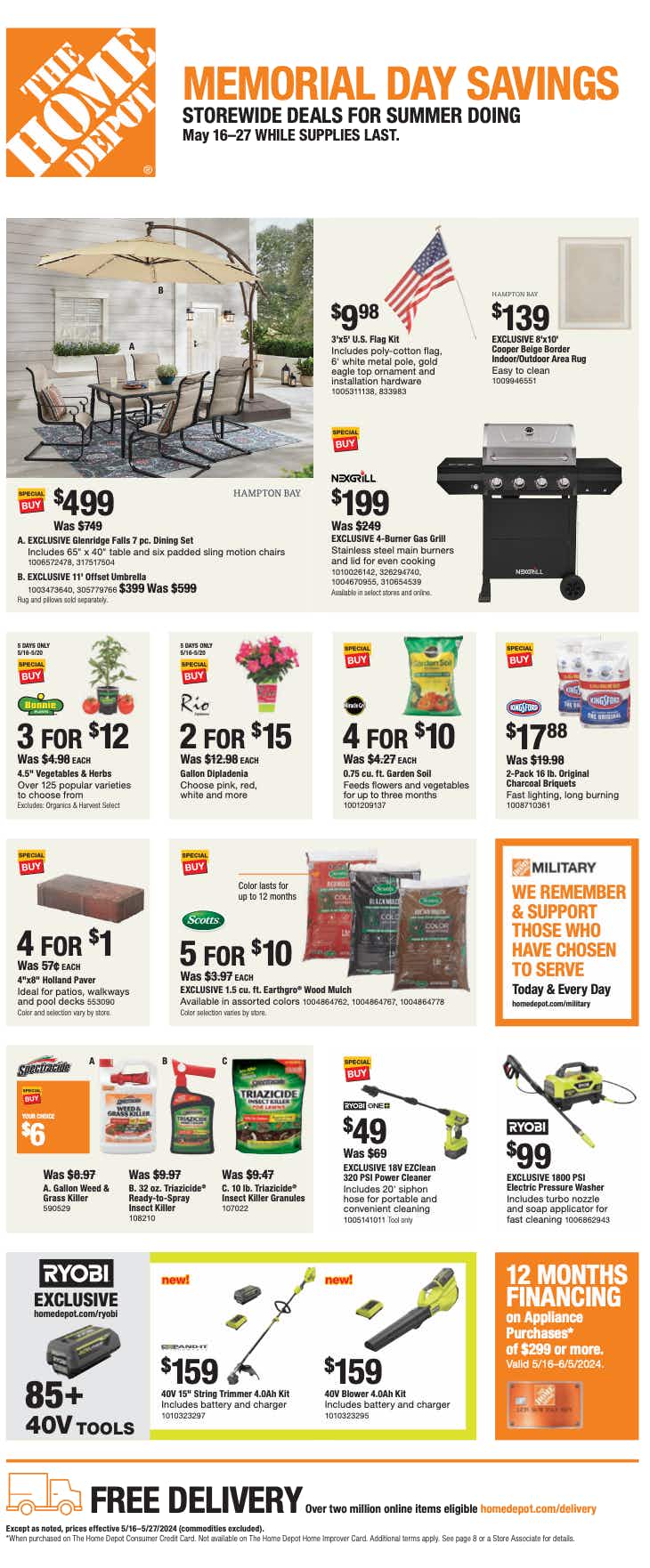 Home Depot Memorial Day Sales & Deals (2025) The Krazy Coupon Lady Home Depot Memorial Day Sales Ad 2025 Dates