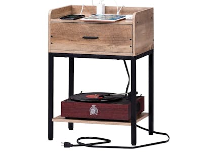 Nightstand With Charging Station