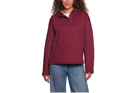 Lands' End Women's Quilted Hoodie