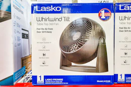 lasko fan on store shelf