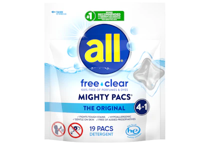 all® mighty pacs® Laundry Detergent