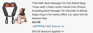 Neck Massager Amazon receipt