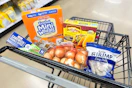 meijer groceries in a shopping cart