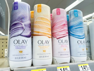olay indulgent body wash on walgreens shelf
