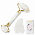 Natural Gua Sha & Jade Roller Set